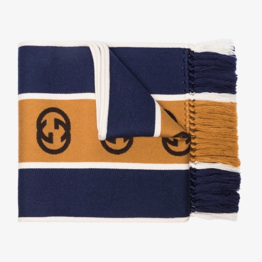 Gucci Unisex Fringed Scarf